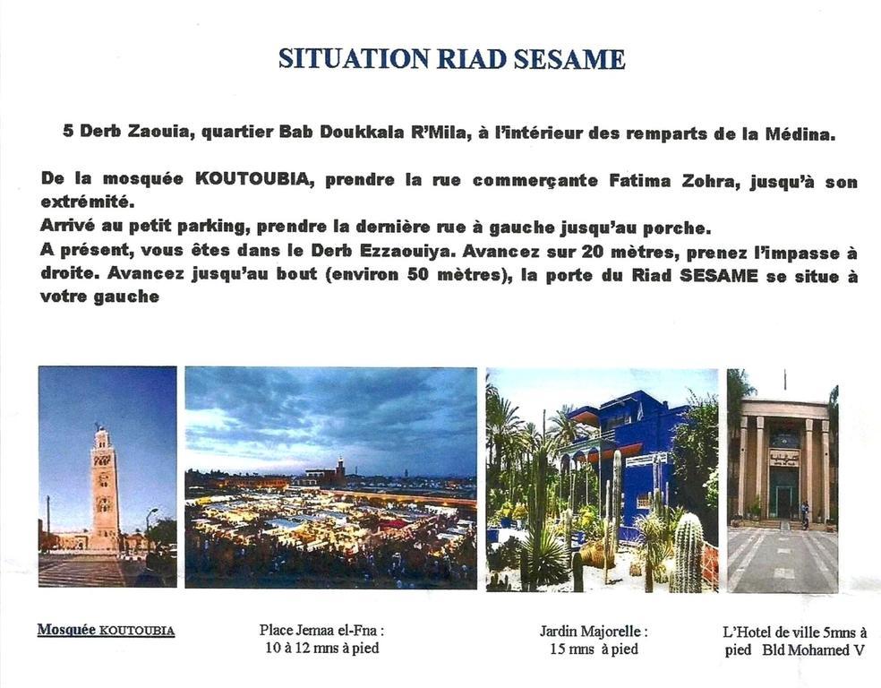 Riad Sesame Marrakesh Eksteriør billede